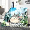 1pc Totoro Friends Forest Flannel Blanket,Ultra Soft Warm Plush Throw for Home Bedroom Bed Sofa Cover Camping Picnic Gift Y7171