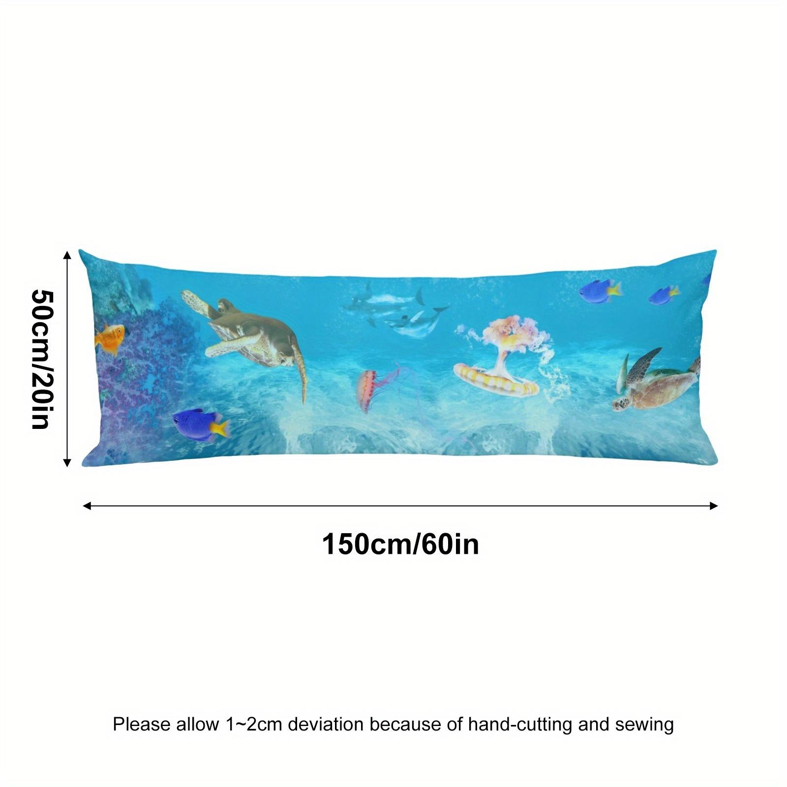 

Jellyfish and Turtle Pattern Body Pillowcase Long Pillowcase Outer Space Pillowcase Durable and Easy to Clean - Zippered 20 x60 20*60in/50*150cm