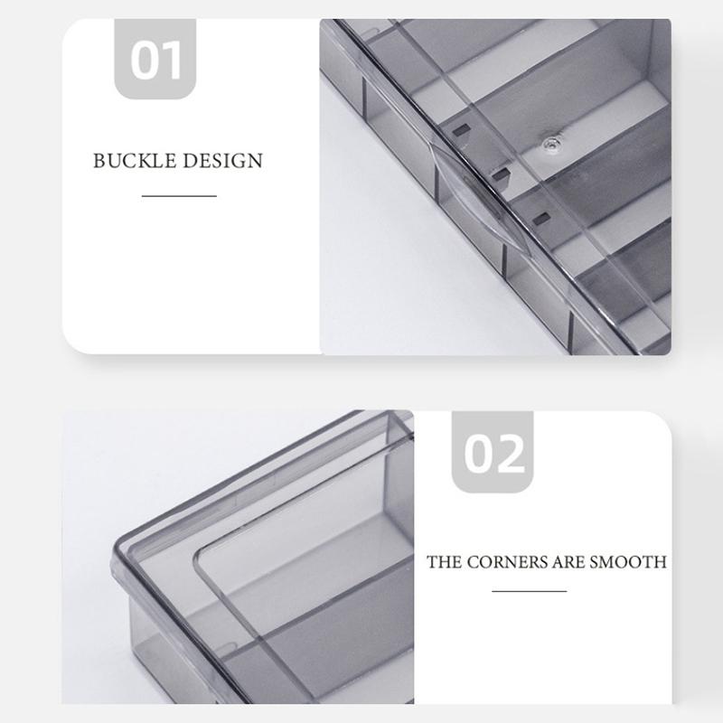 12 Grids Transparent Empty Nail Foils Storage Box Plastic Jewelry Beads Gems  False Nail Art Tips Box Case Organizer
