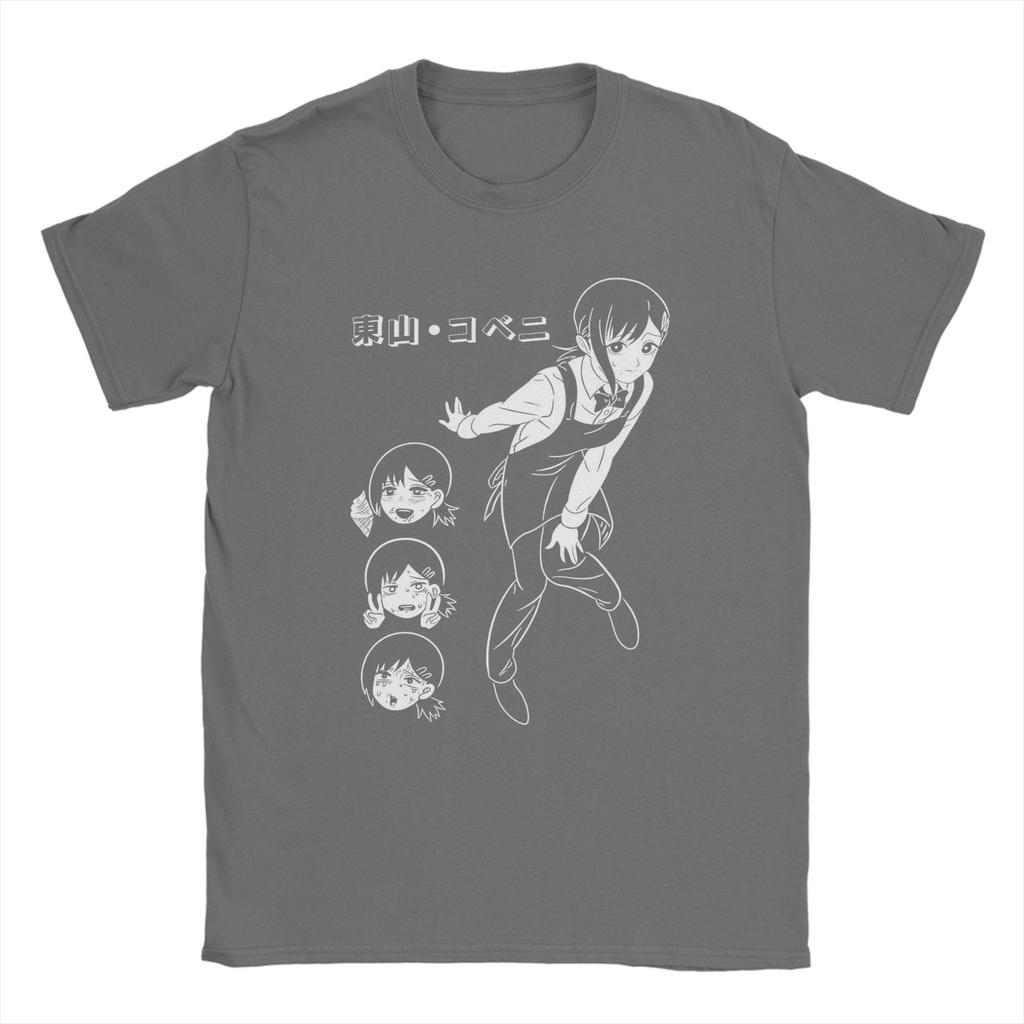 Harajuku T Shirt Anime Chainsaw Man Cotton T Shirts Kobeni Manga Denji Power Reze Tshirt for Men Beach Short Sleeve Tees