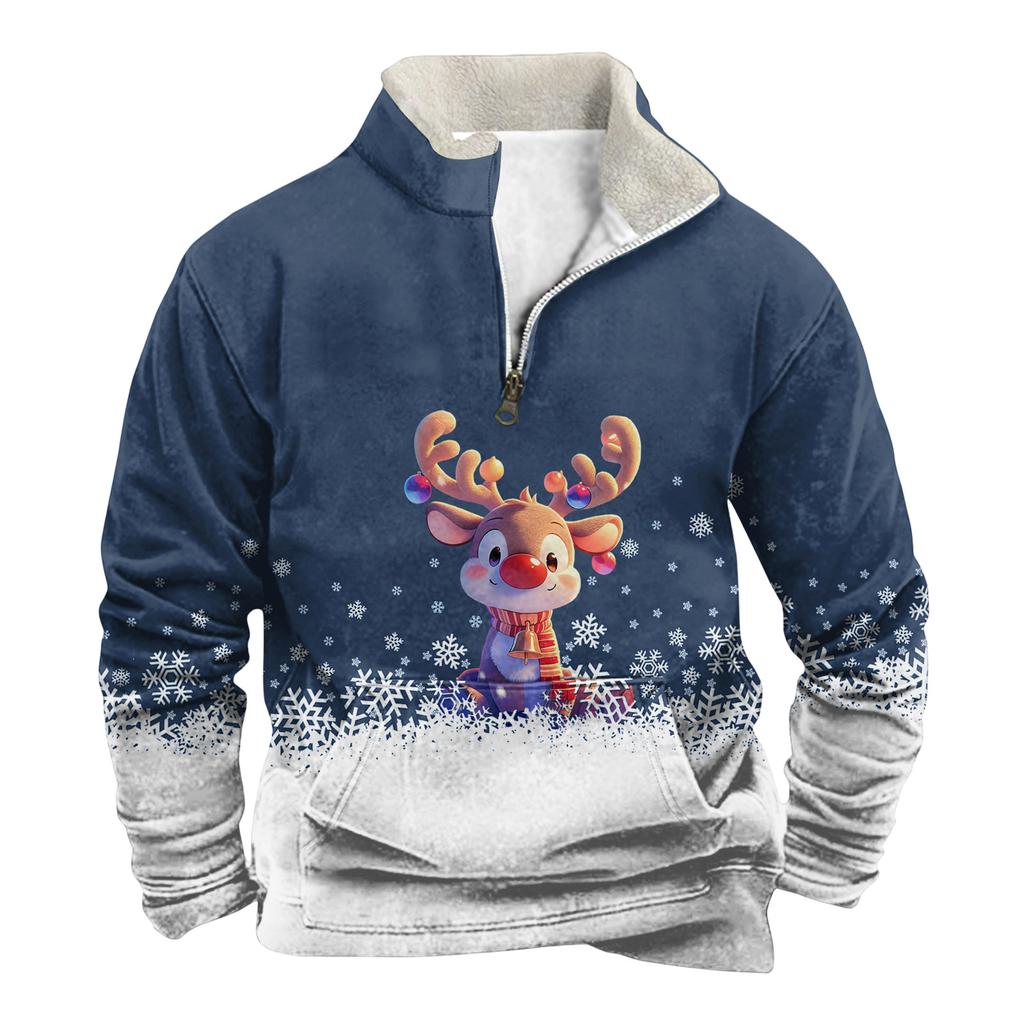 Spring And Men's Standing Collar Sweatshirt Is Outdoor Casual Sweaters Tops