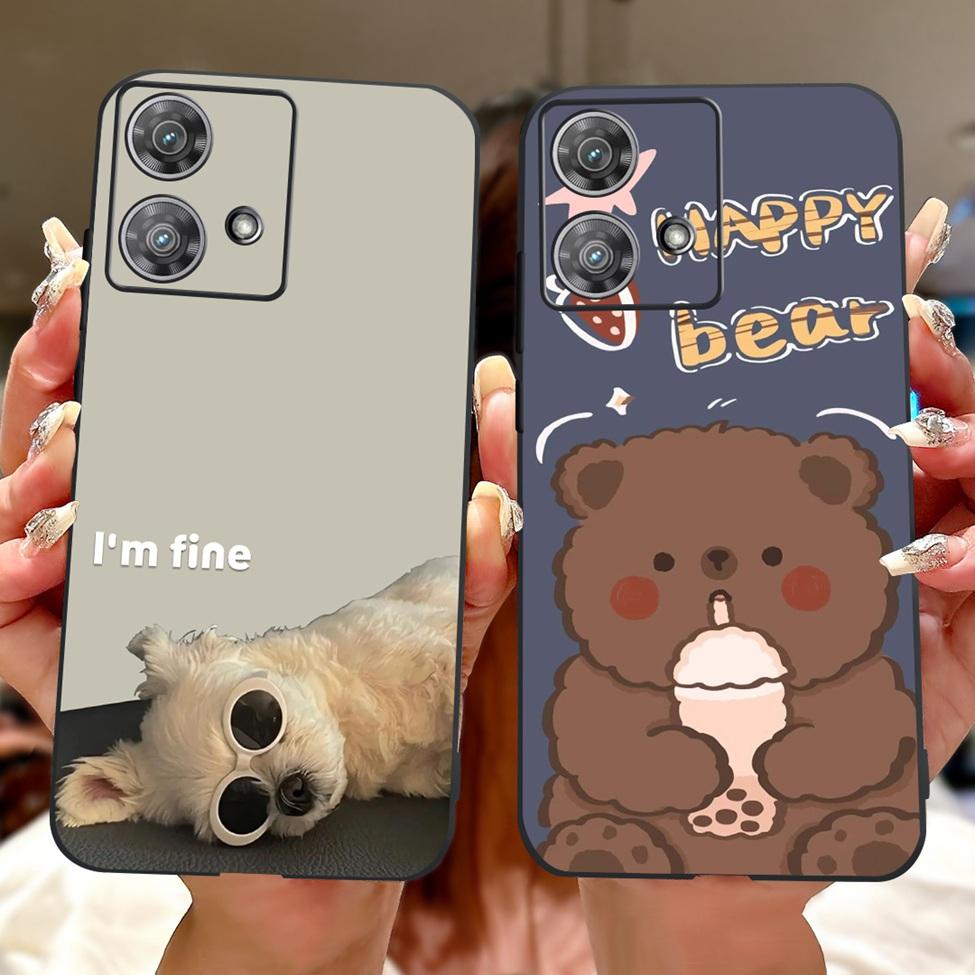 For Motorola Edge 40 Neo Case XT2307-1 Fashion Luxury Cute Cartoon Silicone Shockproof Bumper For Motorola Edge 40Neo Back Cover