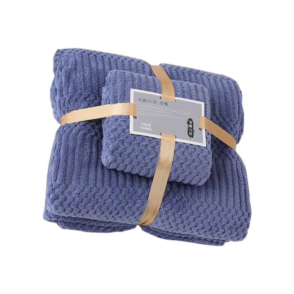 Polyester Shower Towel Set Coral Fleece Body Wrap Towel Durable Bath Towel Set Home Hotel Spa