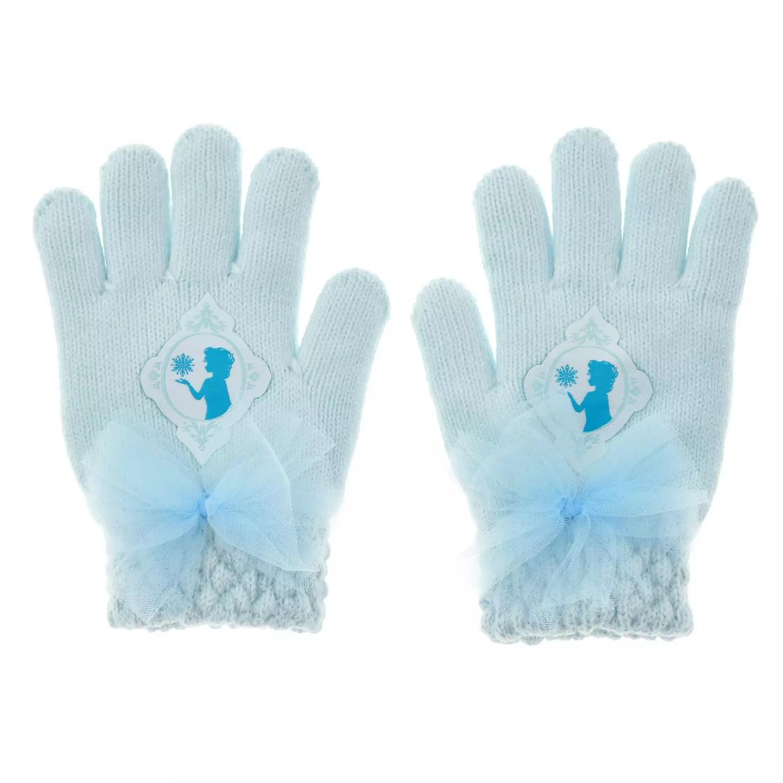 

Детские вязаные перчатки Disney Эльза с лентой ( НАСЛАЖДАЙТЕСЬ ЗИМОЙ ) Япония НОВЫЙ Магазин Диснея