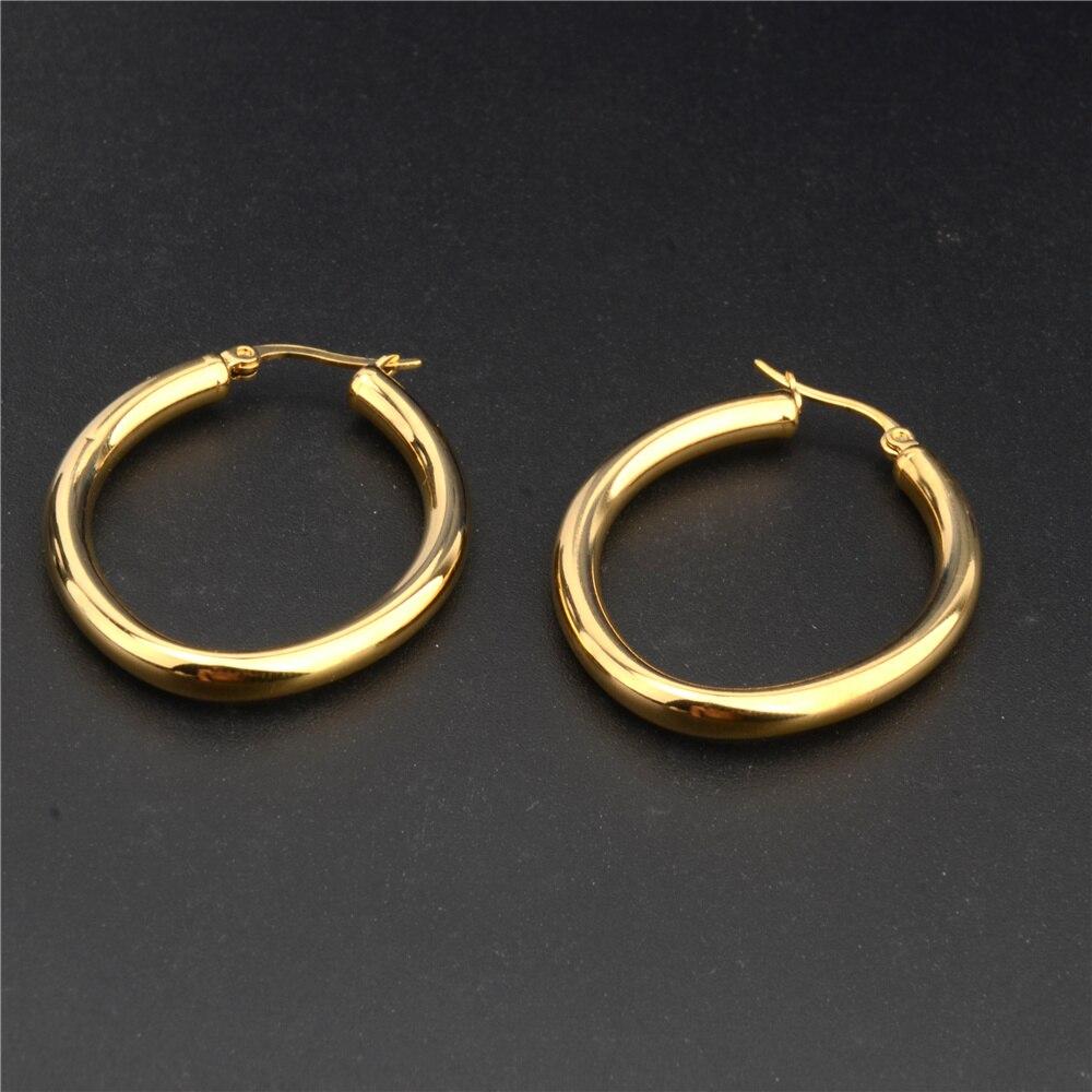 Bten Big Earrings New Arrival Modish Fashionable For Women Gold Tone Color Hoop Earrings Jewelry Round Large Size Hoop EarringsTrendy Jewelry