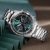 Seiko 100m Water Resistant Quartz Movement Stainless Steel Strap Watch Unisex Green Dial SSC933P1