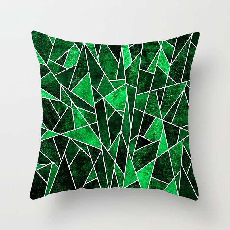 Geometric Art Series Double-sided Printed Pillow Cover Short Plush Suitable Living Rooms Bedrooms Sofas Throw Cushion Cover
