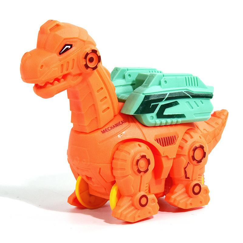 Dinosaur Press And Glide Toy Bulldozer Model For Kids Interactive Learning Play