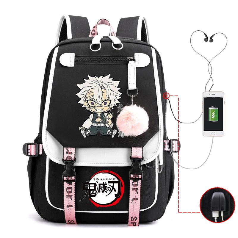 Demon slayer ghost extermination column student schoolbag junior high school student primary school student middle school student backpack