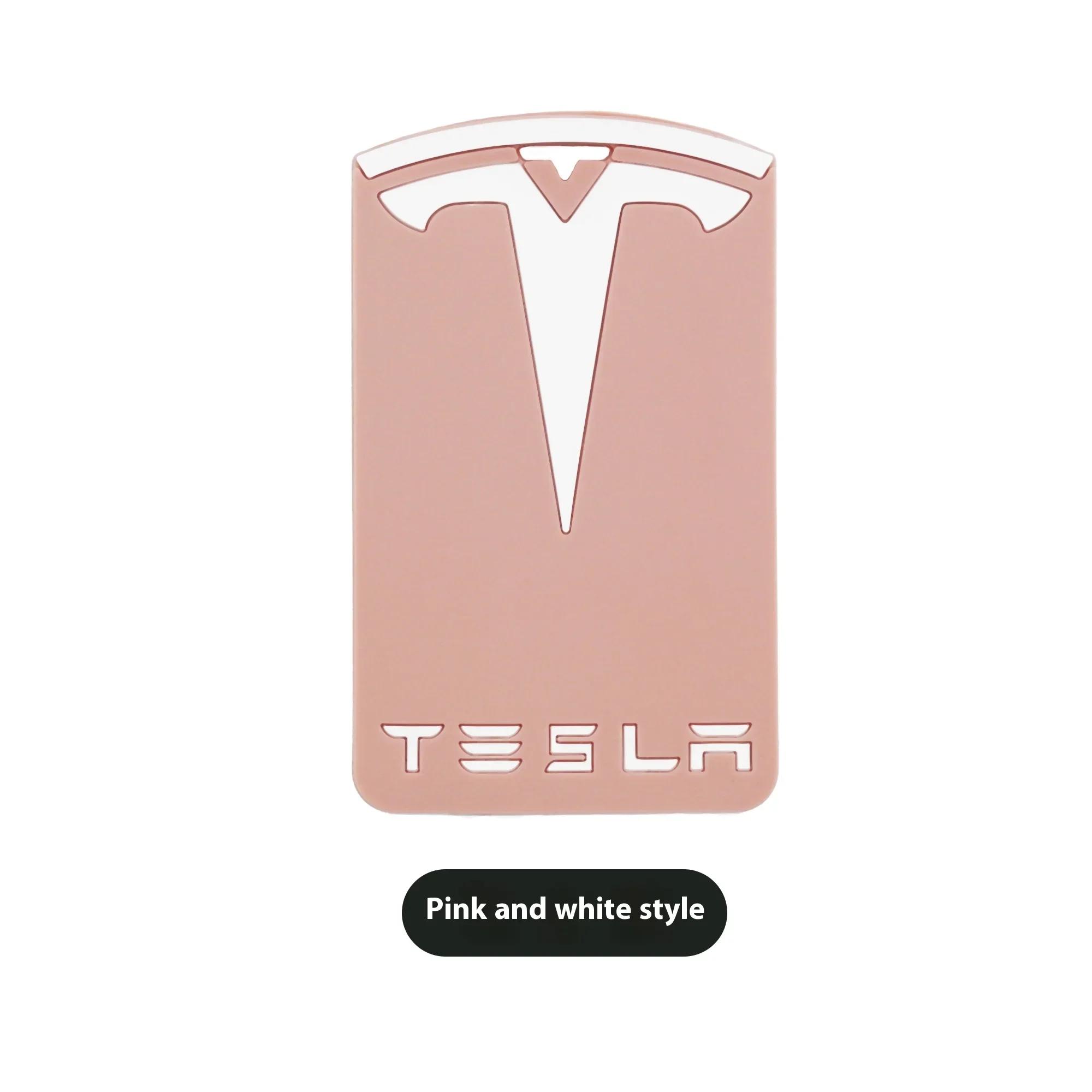 

Автомобильная наклейка Tesla 3D дизайн, держатель для ключ-карты, силиконовый защитный чехол, брелок, подходит для Tesla Model 3 Model Y acces