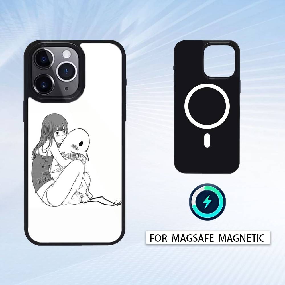 

Goodnight Oyasumi Punpun Phone Case Magnetic For iPhone16 15 14 13 12 Pro Max For Magsafe Wireless Charging Cover iPhone16PRO