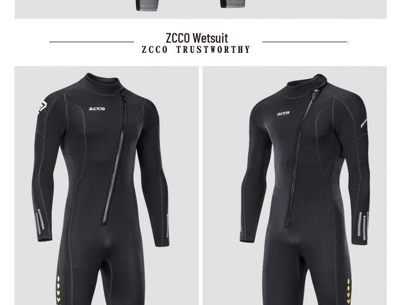 Combinaison intégrale ZCCO 3 mm Unisexe – Combinaison Chaude pour la Plongée, la Natation et le Surf avec Protection Solaire