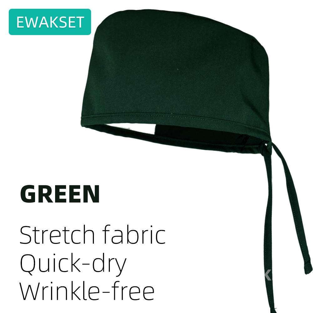 Unisex Medical Surgical Cap stretch quick dry wrinkle free working surgery hat female male dental nurse doctor hospital scrub caps