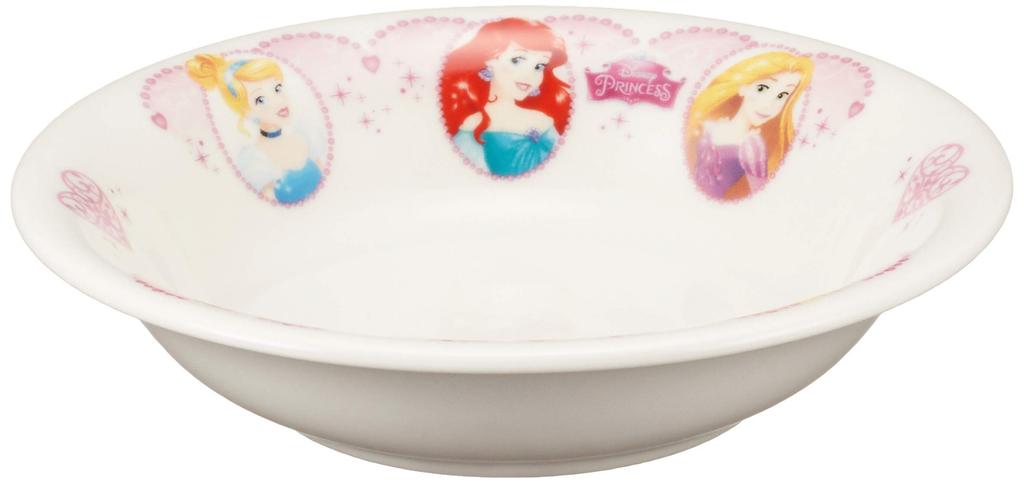 New Disney Princess Fruit Plate White Diameter 15cm Tableware 114114 (Deep Plate) Children's