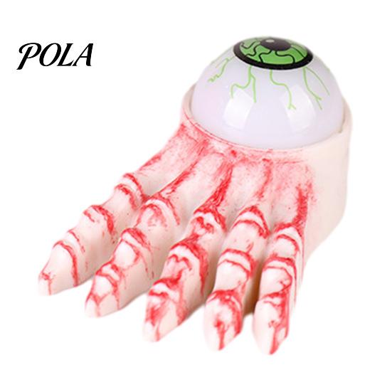 Spooky Atmosphere Halloween Prop Night Light, Eyeball/Feet Shape LED Lamp, Electronic Tabletop Decoration Decorative Candle for Festival And
