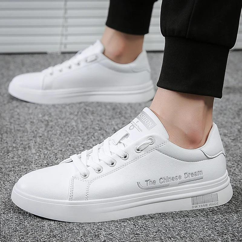 

Новые мужские повседневные спортивные туфли легкие удобные белые туфли мужские повседневные туфли на плоской подошве для вождения теннисные туфли Zapatillas De Hombre 39