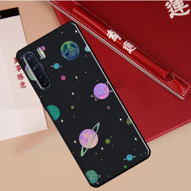 Outer Space Planet Stars Moon Case For Oppo A60 A98 A58 A78 A18 A38 A80 A40 A77 A57 A17 A74 A54 A94 A96 A76 A16 A15 A5 Pro
