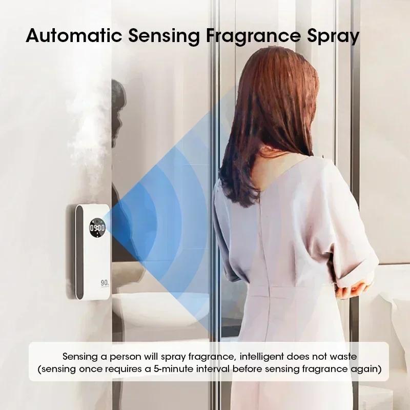 Wall-mounted Aromatherapy Machine Body Sensor Aromatherapy Fresh Air Deodorization Home Aroma Diffuser Has A Clock Sensor Light