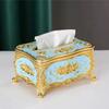European Style Tissue Box Holder Rose Pattern Tissue Dispenser Paper Storage Box  Office