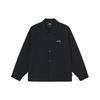 Stussy Smooth Stock Coach Jacket Logo Solid Color American Vintage Jacket Unisex Jacket Black 115594