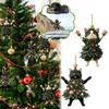 1PCS Christmas Tree Pendants 2D Acrylic Cute Cat Hanging Ornaments For Wall Xmas Tree Decorations Party Supplies New Year G D5S3
