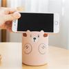 Cute Bear Pencil Holder Plastic Makeup Brush Holder Desktop Organizer Storage Box Pen Pot Phone Holder Kawaii Stationery Contain