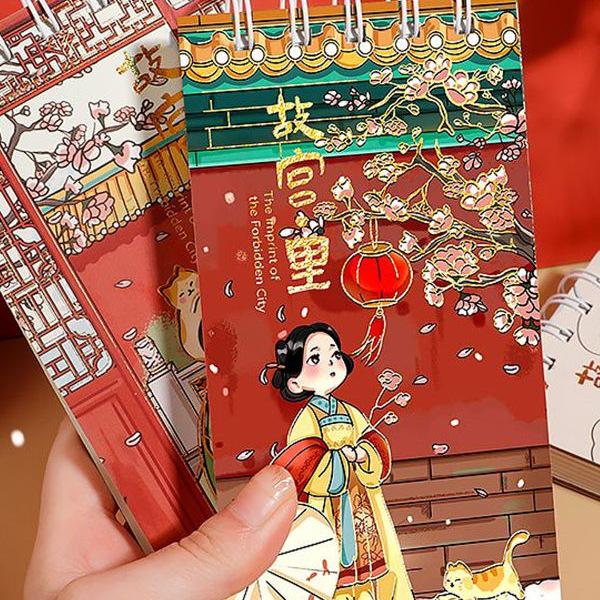 70K Cartoon Hardcover Top-bound Wire-o Pocket Notebook