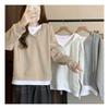 Navava Men Casual Solid Long Sleeve Two In One Hoodie T shirT nT1967