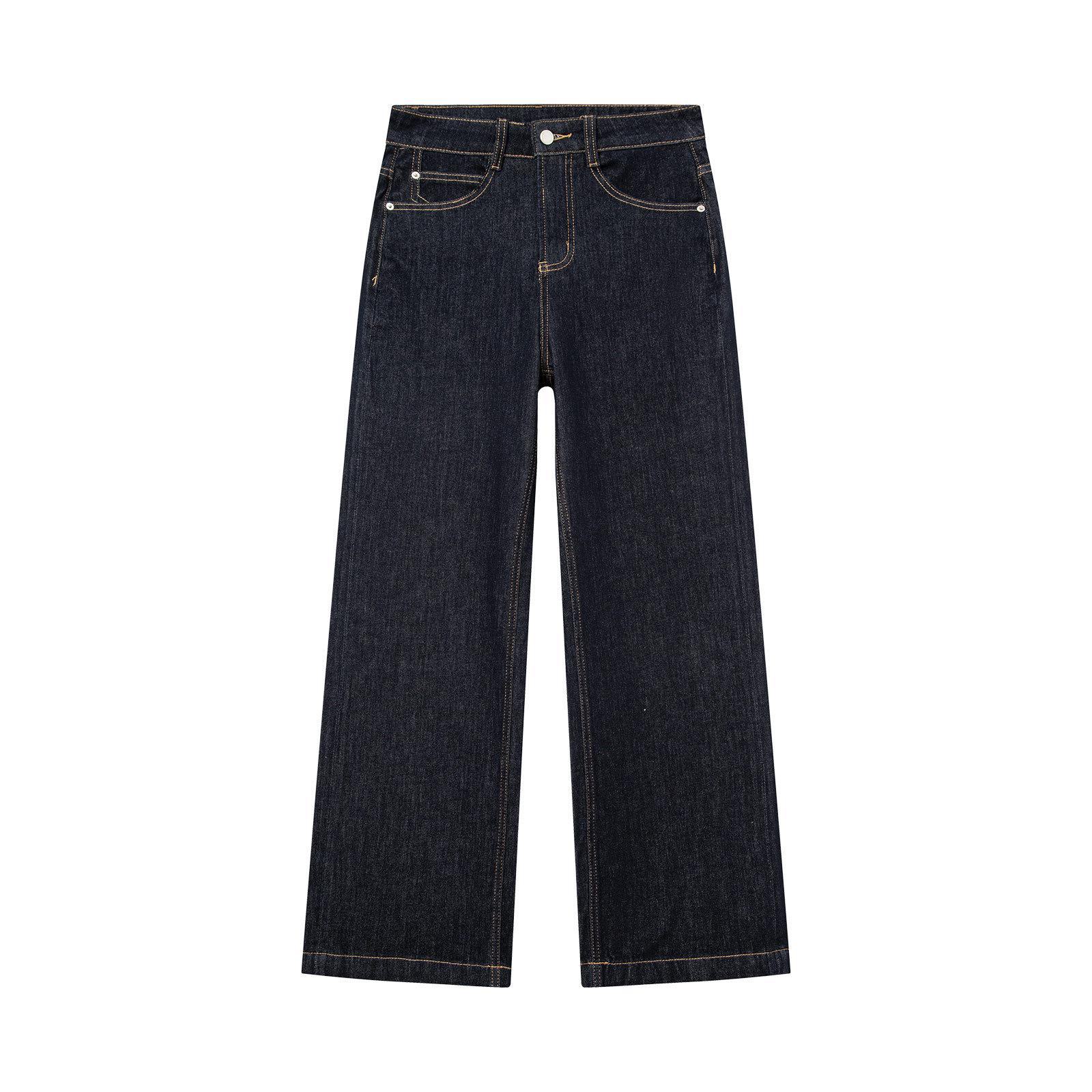2026 Spring Women s Blue Slim-Fit Wide-Leg Jeans - Fade-Resistant, Four-Way Stretch Fabric. M [100-110 jin]