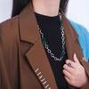 Green Pin Necklace Women's and Men's Trendy New Hip Hop Cold Wind Niche Sweater Sweater Chain Accessories