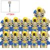 11Pcs Medieval Stormwind Soldiers Golden Knights Building Blocks Accessories Helmet Sword Weapons Action Figures Kids Toys Gifts
