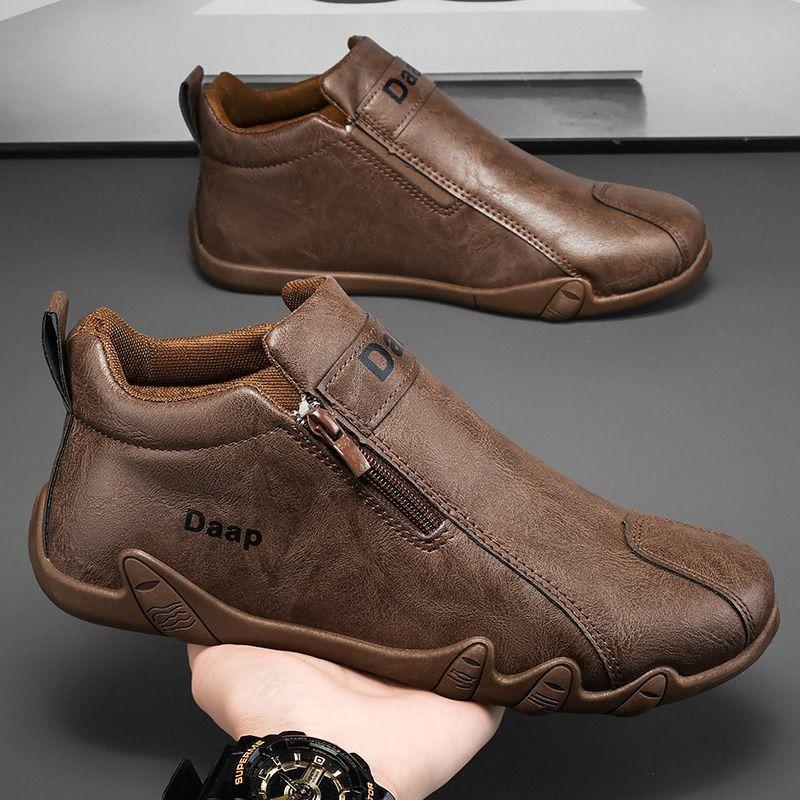 Men's Shoes New Autumn High-top Casual Shoes Men's Work Tooling Shoes Trendy Versatile Outdoor Hiking Shoes