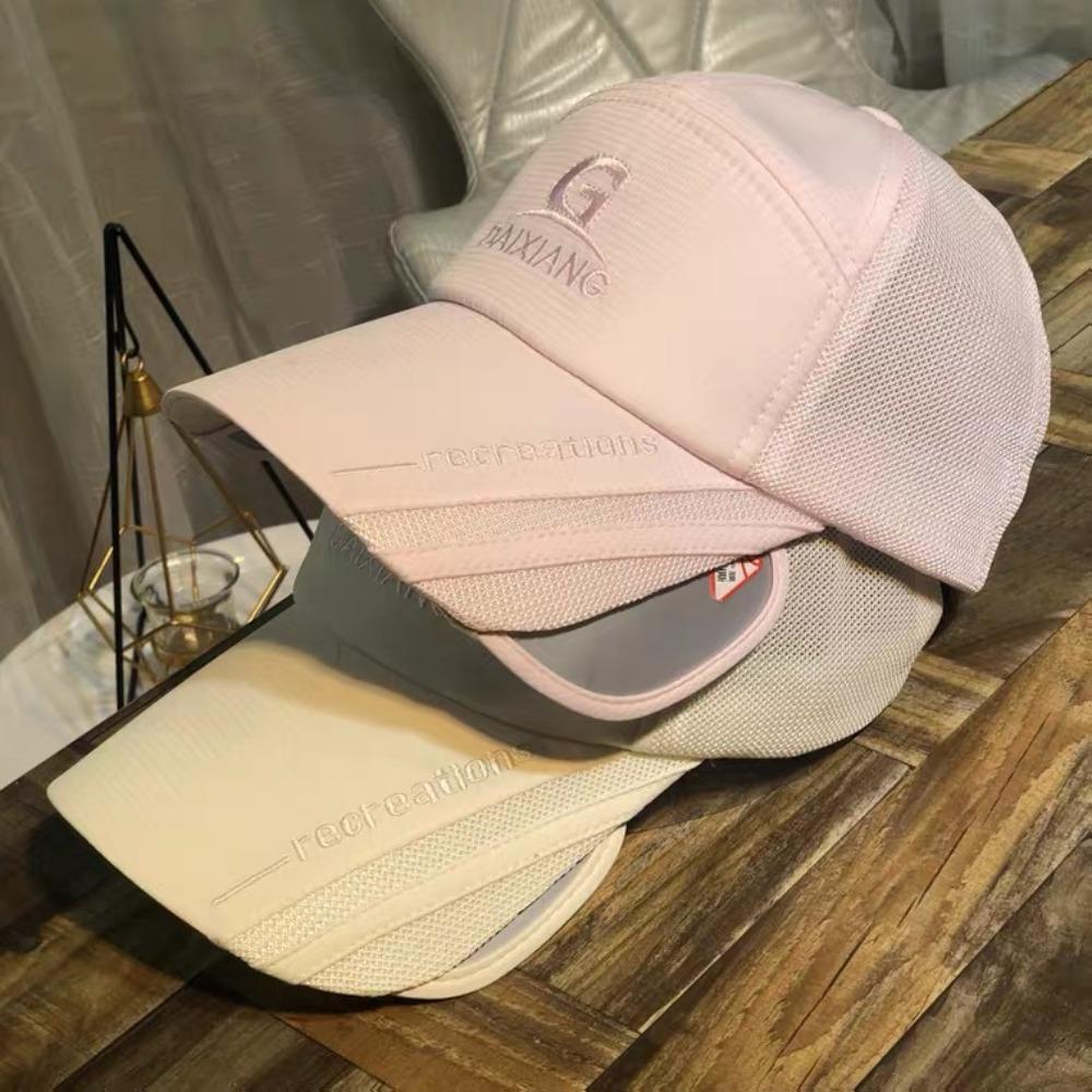 UV Protection Long Visor Baseball Cap Mesh Breathable Men's Sunshade Cap  Running