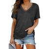 Women's Striped  T-Shirts (women’s) Printed Fashion Gradient Short Sleeved Casual V-neck T-shirt for Women