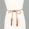 Lady's Chinese Style Braided Woven Tassel Thin Belt Decorated Waistband Hot Casual Belts for Dress