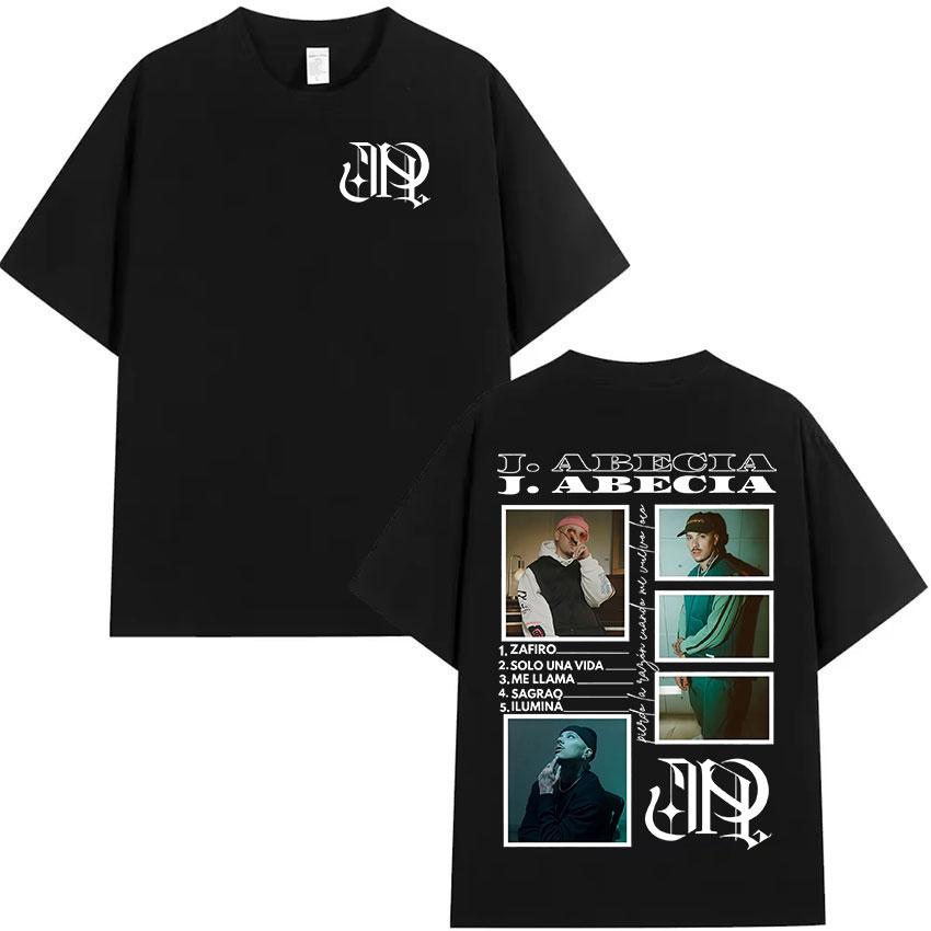 Rapper J Abecia Tour 2025 Album Merch T Shirt Unisexs Clothing Fashion Oversized T-shirt Vintage Style Short Sleeve Tees Streetwear
