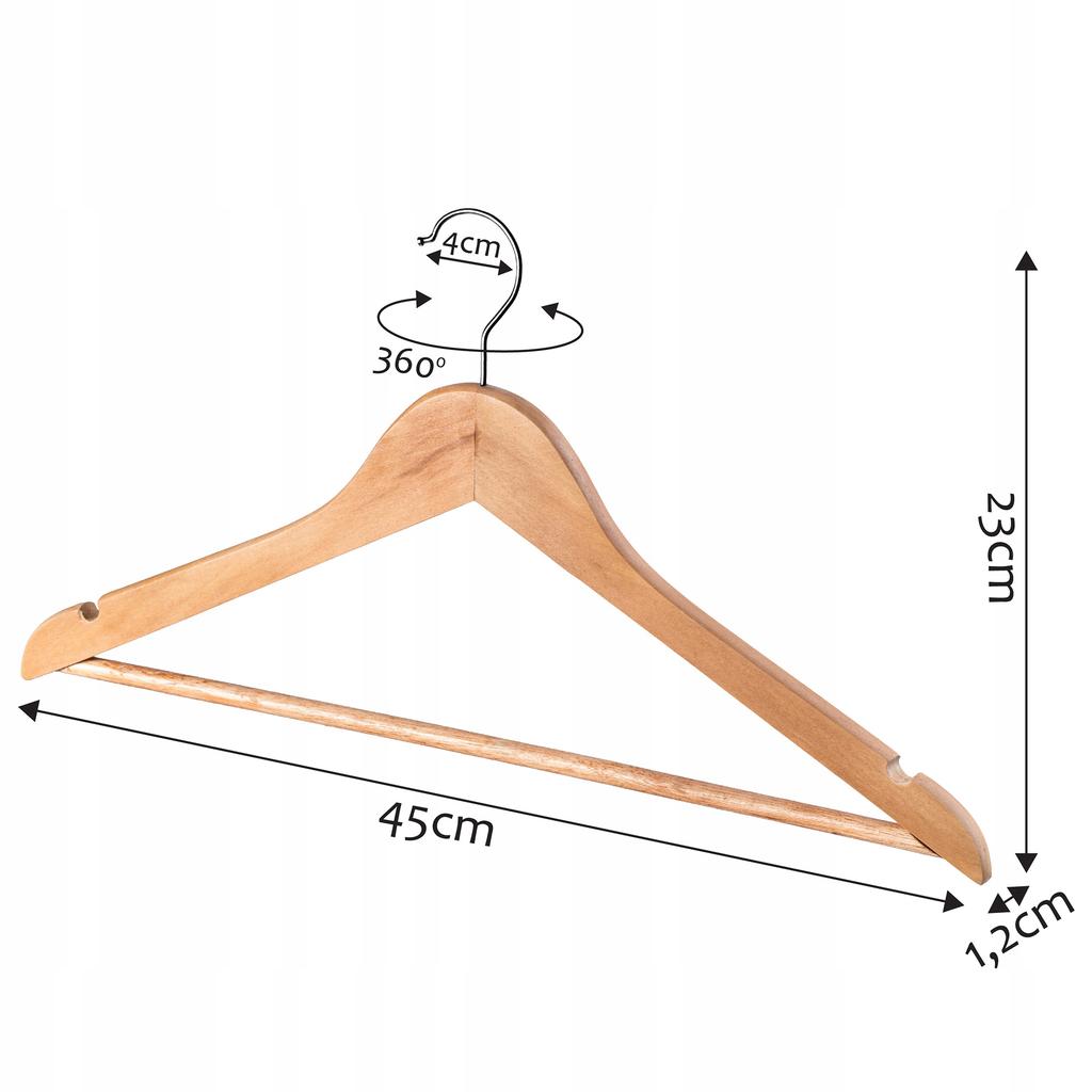 KADAX Wieszaki Na Ubrania Drewniane Wieszak Zestaw