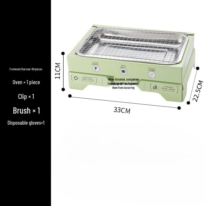 Disposable Double-Layer Charcoal Grill (2-Pack)