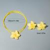 Summer New Beach Vacation Style Yellow Flower Jewelry Set for Women's Jewelry Fresh and Cute Flower Necklace