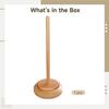 Wooden Yarn Holder Stand, Natural Wood Yarn Holder, Smooth Rotating Knitting Ball Dispenser, Portable Single Spindle Crochet Accessory for Crafters,