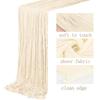 Beige Gauze Cheesecloth Table Runner Rustic Boho Semi Sheer Ivory Table Runner Wedding Bridal Baby Shower Birthday Party Decor
