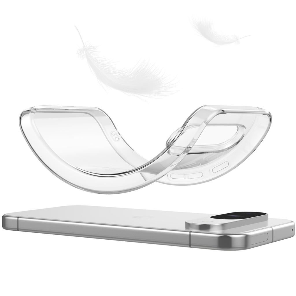 For Google Pixel 9/9 Pro Case Anti-Fingerprint Crystal Clear TPU Phone Cover