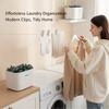 New 12/24/36-Piece Plastic Clothes Pins With Storage Basket Laundry Hanging Pegs For Socks Underwear Household Organization