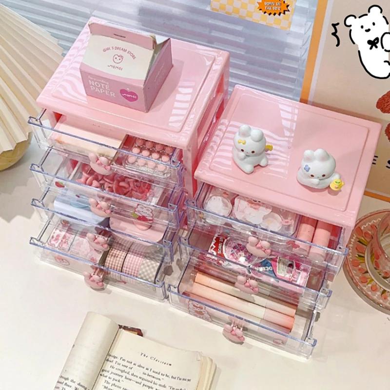 Schreibtisch-Aufbewahrungsbox Organizer Schüler-Schubladenbox Stiftehalter Niedlich Büro Kinder Haarschmuck Schreibwarenregal Organizer Box