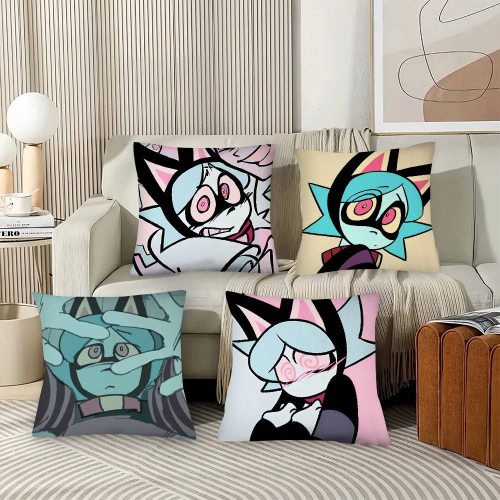 1Pc Psychocuties Pillow Case Fashion Square Pillowcase Bedroom Sofa Room Ins Decoration Leisure
