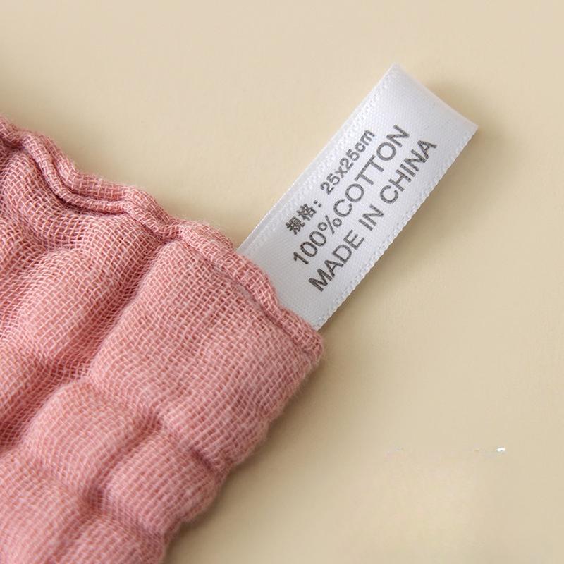 6 Layer 100% Soft Cotton Muslin Cloths for Baby Burp Solid Color Face Hand Towel Newborn Soft Gauze Squares Towel for Toddler