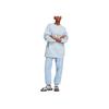 Adidas Drawstring Ribbed High-Waisted Sports Pants Unisex Pants Light-Blue IA7724
