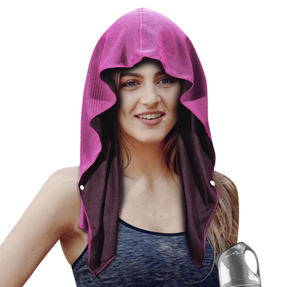 Cooling Hoodie Towel Quick-Drying Reusable Cooling Towel Sun Protection U-Shaped Beach Towel for Camping Gym Running Yoga