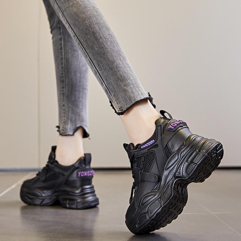 Inner Height Increase New Breathable Dad Shoes Platform Mesh Small Sports and Leisure Shoes A2