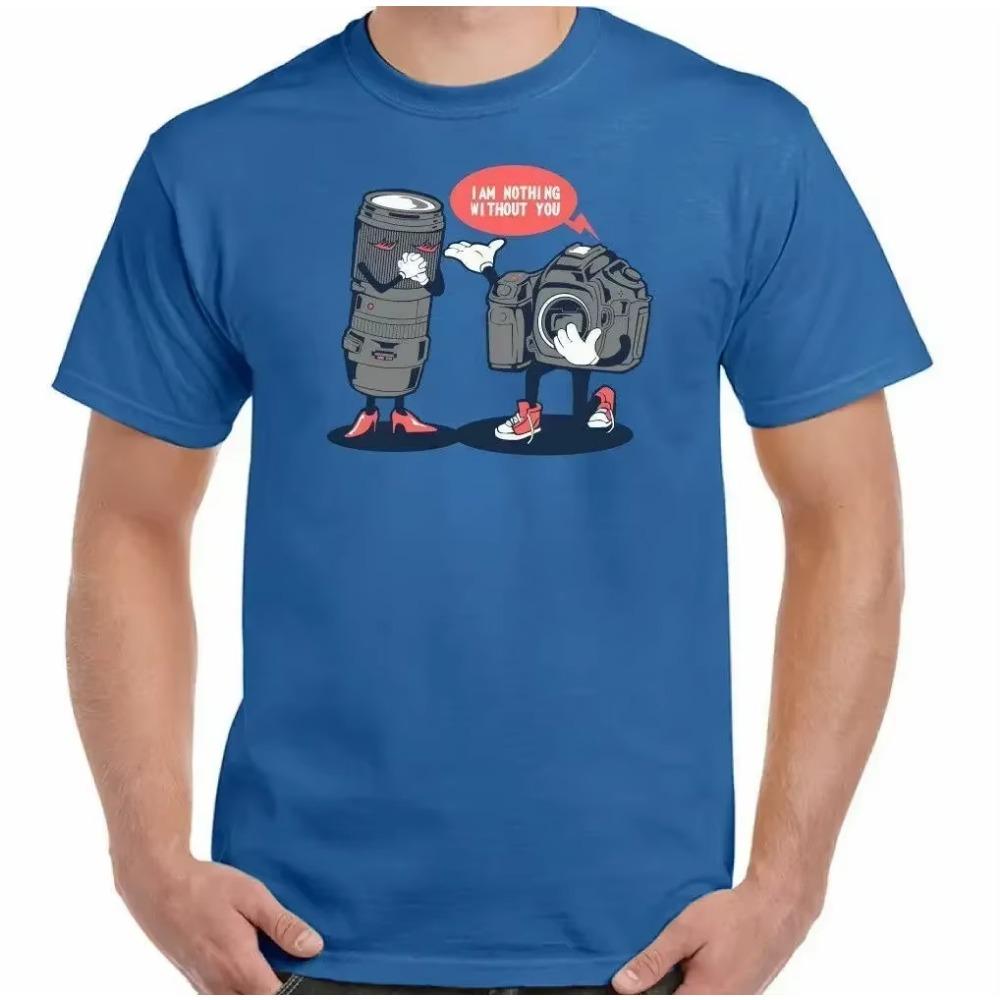 Photography T-Shirt Mens Funny Photographer Camera Lens Top Nothing Without You